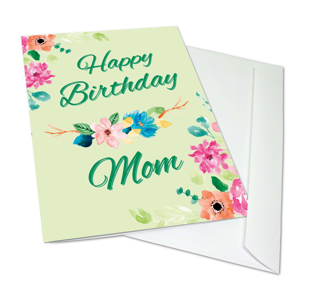 Extra-Large Pink Happy Birthday Card - Blank Inside with Envelope -  11.25"x9"