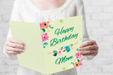 Large Happy Birthday Mom Card - Blank Inside with Envelopes - 11.75"x9"