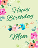 Small World Greetings Large Happy Birthday Mom Card from Group - Blank Inside with Envelopes - Single Card Measuring 11.75”x9”