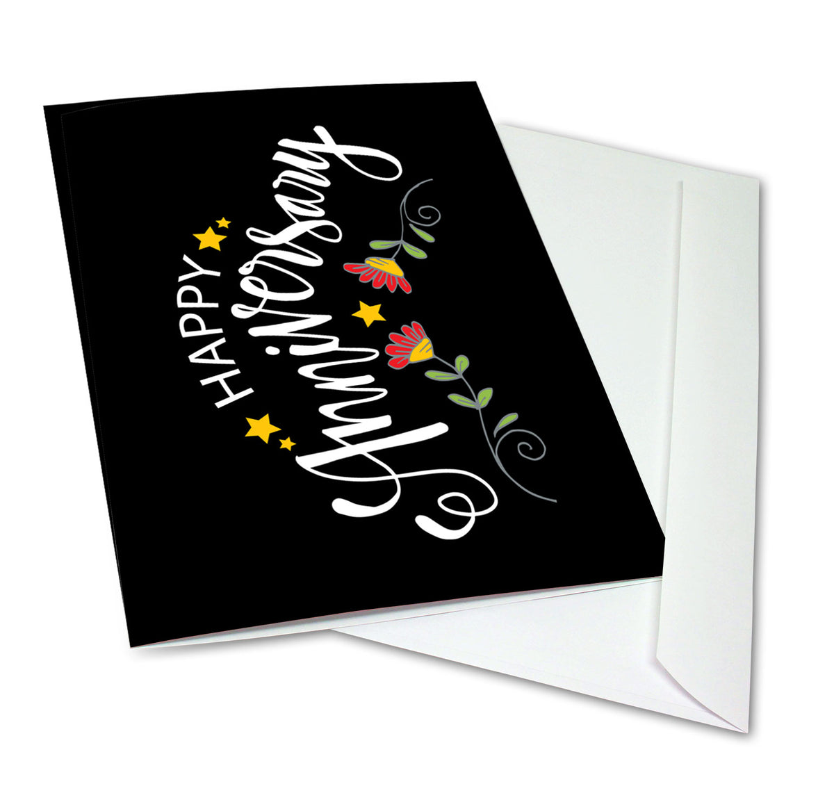 Large Happy Anniversary Greeting Card Blank on the Inside With Envel Small World Greetings