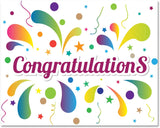 Small World Greetings Congratulations Cards - Blank Inside - 5.5" x 4.25" - Farewell, Good Luck, Engagement, Anniversary, and More for Coworkers, Employees, Friends or Family