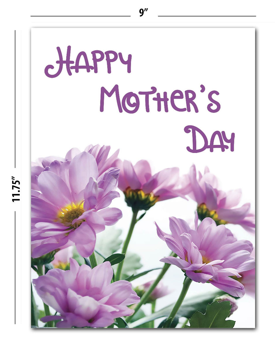happy mothers day purple flowers