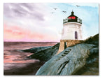 Watercolor Lighthouse Cards - Blank Inside with Envelopes - 5.5"x4.25" - Available in 12 or 24 Packs