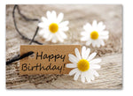 Flower Happy Birthday Cards - Blank Inside with Envelopes - Available in 12 or 24 Packs