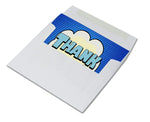 Blue Thank You Cards - Blank Inside with Envelopes - 5.5"x4.25" - Available in 12 or 24 Packs