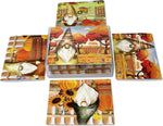 Fall Gnomes Autumn Cards - Blank Inside with Envelopes - 5.5"x4.25" - 12 or 24 Packs