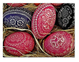 Elegant Easter Egg Cards - Blank Inside with Brown Kraft Envelopes - 5.5"x4.25 - 12 or 24 Packs
