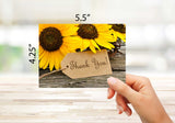 Flower Thank You Cards - Blank Inside with Envelopes - 5.5"x4.25" - Available in 12 or 24 Packs