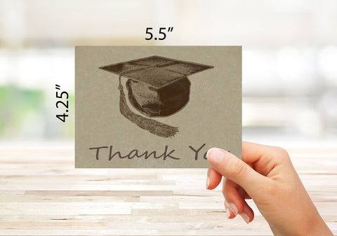 Graduation Thank You Cards - Blank Inside - 5.5"x4.25" - Available in Small World Greetings Graduation Thank You Cards - Blank Inside - 5.5"x4.25" - Available in Small World Greetings