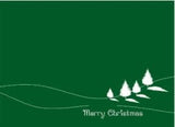 Green Merry Christmas Cards - Blank Inside with Envelopes - 5.5"x4.25" - 12 or 24 Packs