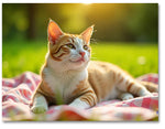 Sunlit Cat Photography Note Cards - 12 or 24 Count - Blank Inside with White Envelopes - A2 Size 5.5" x 4.25" - Perfect for Cat Lovers, Birthdays, Thank You Notes, and Everyday Use