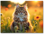 Sunlit Cat Photography Note Cards - 12 or 24 Count - Blank Inside with White Envelopes - A2 Size 5.5" x 4.25" - Perfect for Cat Lovers, Birthdays, Thank You Notes, and Everyday Use