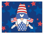 Patriotic Gnome Cards - Blank Inside with Envelopes - A2 Size (5.5”x4.25”) - 12 or 24 Packs
