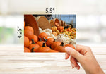 Pumpkins and Gourds Autumn Note Cards - Blank Inside with Envelopes - 5.5"x4.25" - 12 or 24 Packs