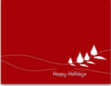 Red Happy Holidays Cards-Blank Inside with Envelopes -5.5"x4.25"-12 or 24 Packs