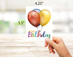 Happy Birthday Greeting Cards - Blank Inside with Envelopes - 5.5"x4.25" - Available in 12 or 24 Packs