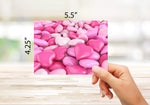 Pink Hearts Bliss Cards - Valentine's Day - Blank Inside with Envelopes - 5.5"x4.25 - 12 or 24 Packs