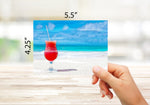 Day at the Beach Greeting Cards - Blank Inside - 5.5"x4.25"- Available in 12 or 24 Packs