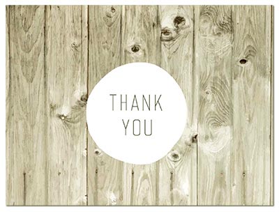 Farmhouse Style Thank You Cards - Blank Inside - 5.5"x4.25" - Available in 12 or 24 Packs