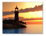 Lighthouse Sunsets Greeting Cards - Blank Inside with Envelopes - 5.5"x4.25" - 12 or 24 Packs