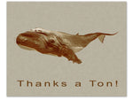 Thanks a Ton Greeting Cards-Blank Inside with Envelopes-5.5"x4.25"-12 or 24 Packs