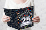 Large 25th Anniversary Card - Blank Inside with Envelope - 11.75" x 9"