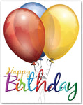 Happy Birthday Greeting Cards - Blank Inside with Envelopes - 5.5"x4.25" - Available in 12 or 24 Packs