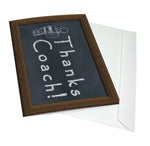 Large Thanks Coach Thank You Card-Blank Inside with Envelope-11.75" x 9"