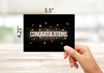 Congratulations Greeting Card - Blank Inside - 5.5"4.25" - Available in 12 or 24 Packs