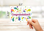 Congratulations Greeting Cards - Blank Inside - 5.5"x4.25" - Available in 12 or 24 Packs