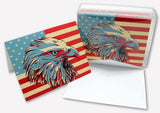 Bald Eagle Greeting Cards - Blank Inside - 5.5"x4.25" - Available in 12 or 24 Packs