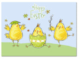 Small World Greetings Joyful Easter Chicks Cards 12 Count - Blank Inside with Envelopes - A7 Size 7”x5” - Friends, Family, and More