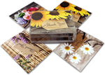 Flower Thank You Cards - Blank Inside with Envelopes - 5.5"x4.25" - Available in 12 or 24 Packs
