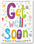 Large Get Well Soon Card from Group- Blank Inside With Envelope - 11.75" x 9" - Perfect for Kids, Adults, After Surgery, Gift Baskets and More