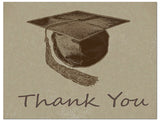 Small World Greetings Brown Graduation Thank You Cards 12 or 24 Count - Blank Inside with Envelopes - A2 Size (5.5”x4.25”)