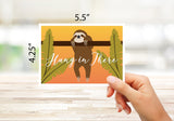 Hang In There Motivational Greeting Cards - Blank Inside - 5.5"x4.25" - Available in 12 or 24 Packs