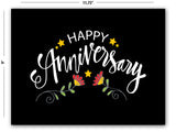 Large Happy Anniversary Greeting Card - Blank on the Inside With Envelope - 11.75" x 9"