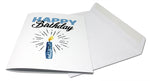 Large Blue Happy Birthday Greeting Card with Envelope - Blank Inside - 11.75" x 9" (Single)