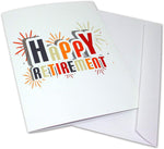 Large Happy Retirement Greeting Card - Blank Inside with White Envelope - 11.75" x 9"