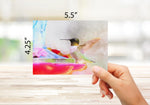 Watercolor Hummingbird Greeting Cards - Blank Inside - 5.5"x4.25" - 12 or 24 Packs