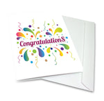 Large Congratulations Greeting Card - Blank Inside with White Envelope - 11.75" x 9"