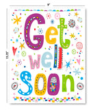 Large Get Well Soon Card from Group- Blank Inside With Envelope - 11.75" x 9" - Perfect for Kids, Adults, After Surgery, Gift Baskets and More