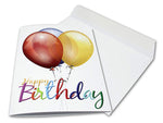 Large Happy Birthday Greeting Card with Envelope-Blank Inside-11.75" x 9"
