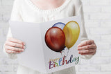 Large Happy Birthday Greeting Card with Envelope-Blank Inside-11.75" x 9"