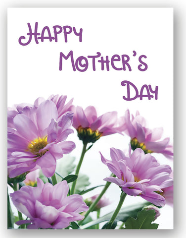 Small World Greetings Large Serene Purple Blooms Elegant Happy Mother’s Day Card - Blank Inside with Envelope - 11.75”x9” - Moms, Grandmothers, Aunts, and More