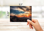 Mountain Sunsets Note Cards-Blank Inside-5.5"x4.25"-Available in 12 or 24 Packs