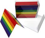 Rainbow Flag Greeting Cards - Blank Inside with Envelopes - 5.5"X4.25" - 12 or 24 Packs