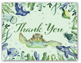 Small World Greetings Sea Turtle Thank You Cards - Blank Inside with White Envelopes - A2 Size 5.5" x 4.25" - Friends, Family, Coworkers, Clients, and More