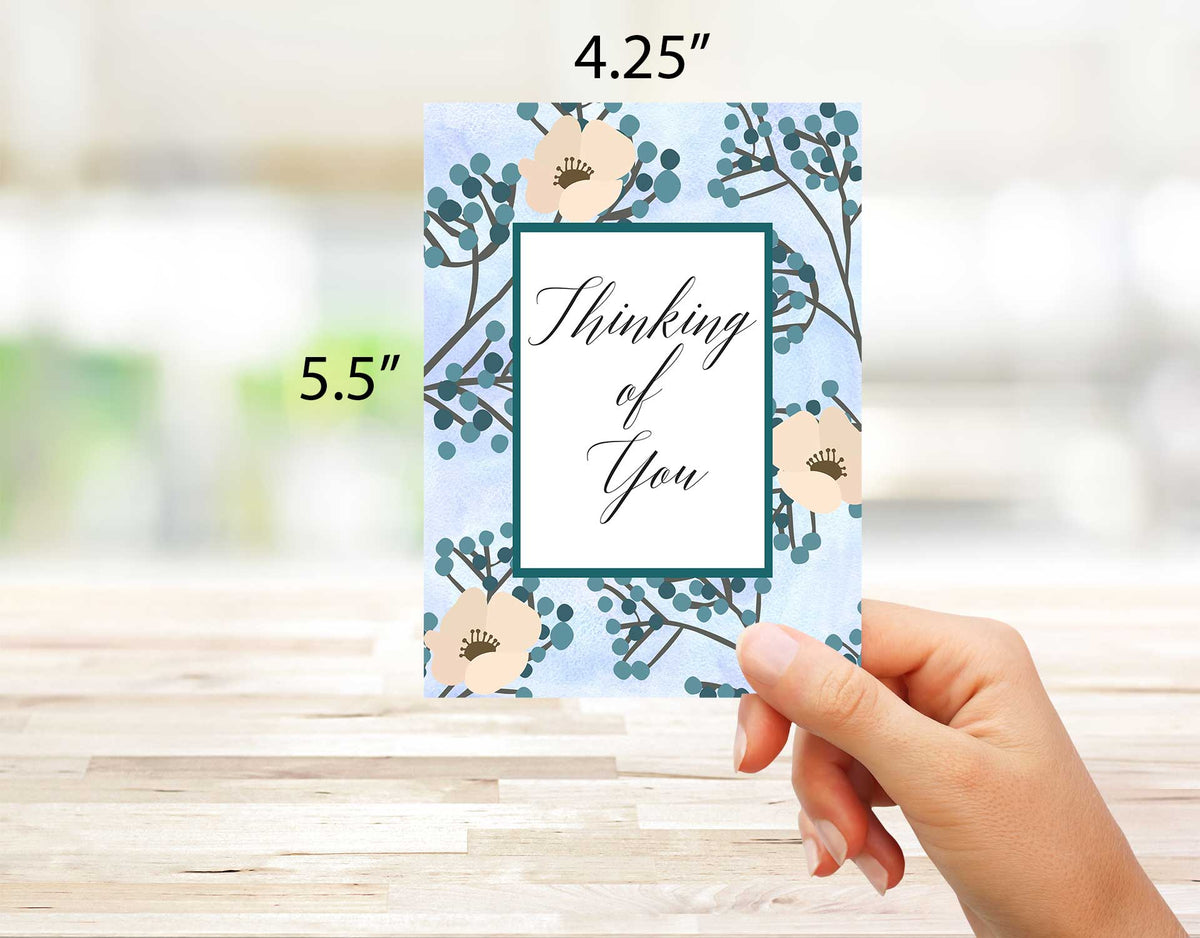 Thinking of you greeting cards blank inside 5 5 x4 25 available in 12