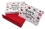 Modern Hearts Valentine's Day Cards - Blank Inside with Red Envelopes - 7"x5" - 12 pack
